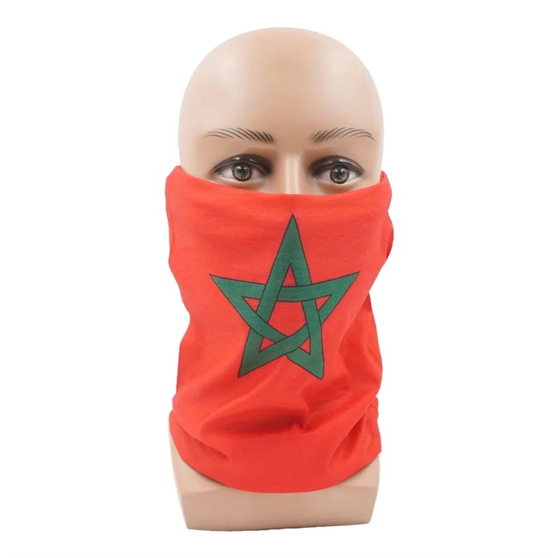 African National oFlags Face Bandana for Men Algeria Morocco