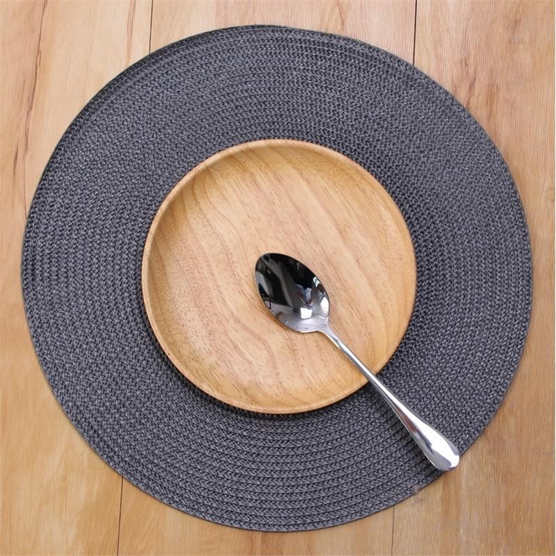 .4pcs PP fDining Table Mat Woven Placemat Pad Heat Resistant
