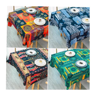 餐桌布 Tablefcloth printed cotton linen table cloth rectangl