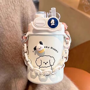 保温杯女生高颜值水杯2023新款双饮大容量水壶316不锈钢学生杯子