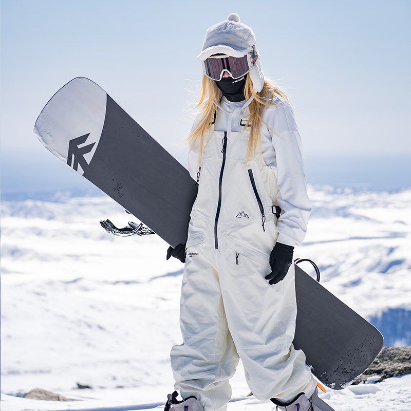 酷伦亚滑雪服女男滑雪背带裤x女防水防风滑雪服女宽松滑雪服滑雪