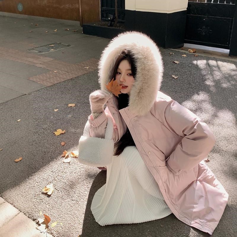 香榭颂超好看羽绒棉服女2024新款韩系加厚中长款显瘦外套棉衣冬季