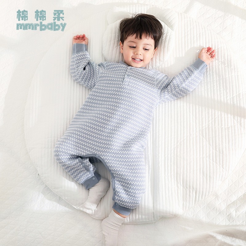 儿童连体睡衣秋冬宝宝连体衣冬季加厚保暖男童女幼儿防踢小童纯棉