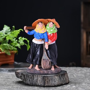 惠安女客厅摆件家居饰品办公室摆设工艺品创意新年礼物送男女朋友