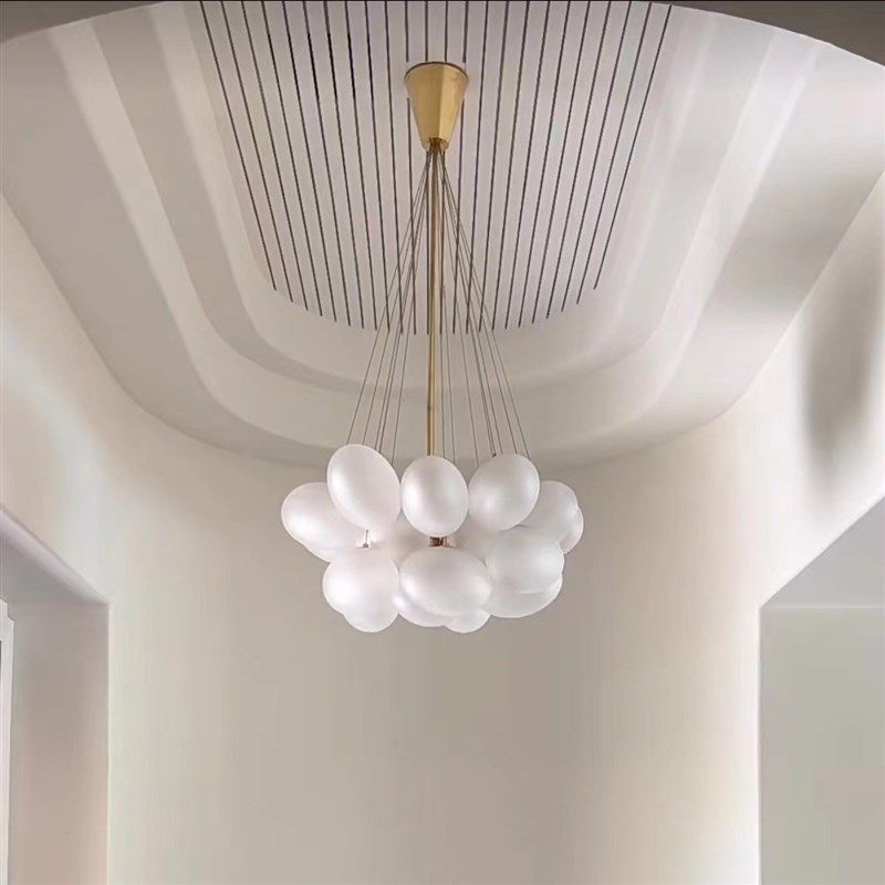 包豪斯泡泡客厅餐厅卧室过道玄关吧台中古奶油风椭圆恐龙蛋吊灯,家装灯饰光源,客厅吊灯,淘宝优惠券,粉丝福利购,淘宝优惠卷
