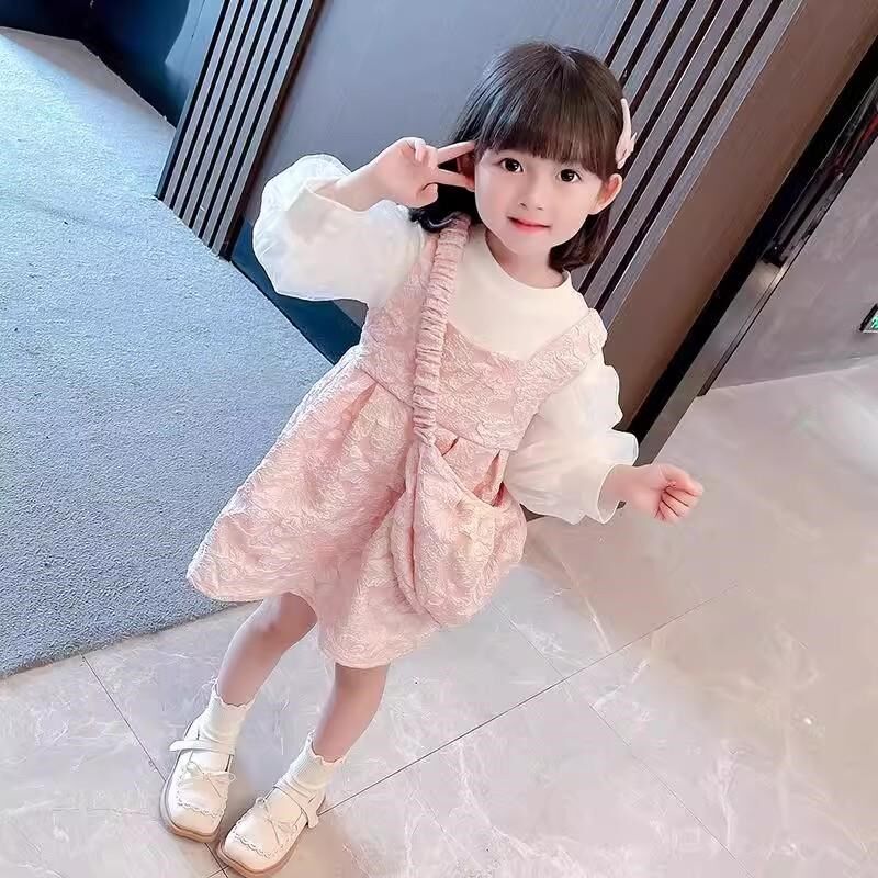 女童装春秋装套装连衣裙2025新款秋季女宝宝一周岁儿童洋气三件套