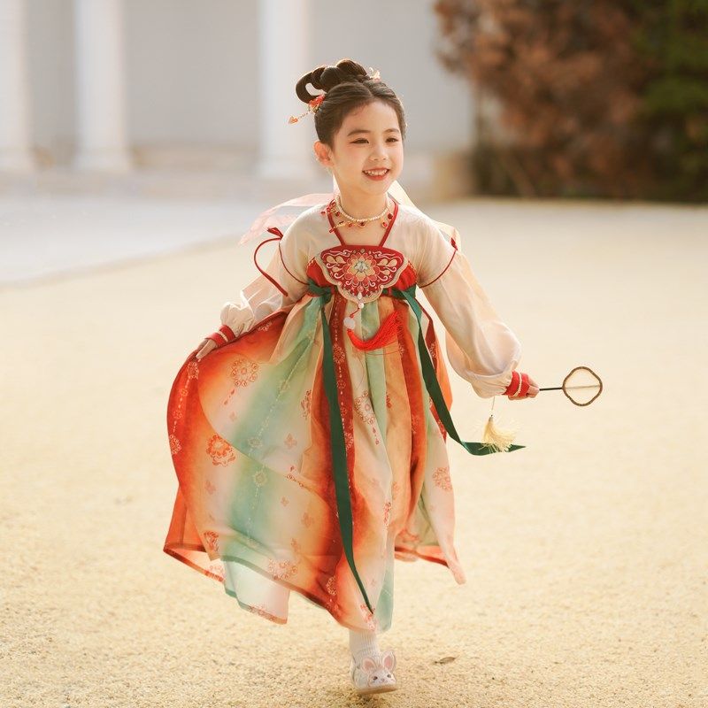 女童汉服2024春季新款小女孩古风连衣裙儿童超仙襦裙小孩童装古装