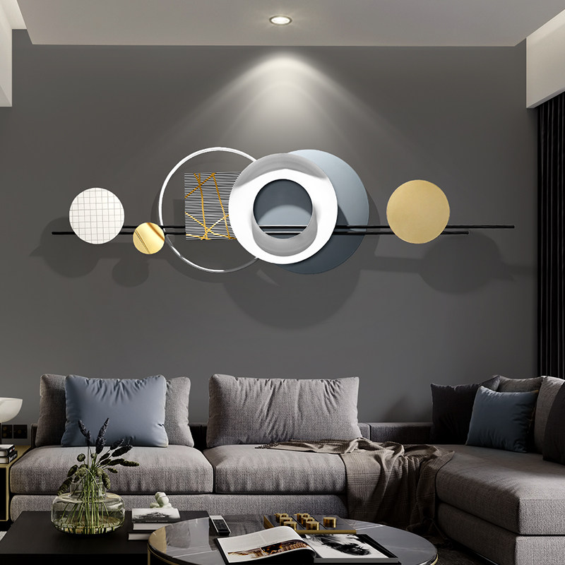 客厅电视背景墙装饰画高档大气沙发后挂画轻奢现代U简约餐厅墙壁