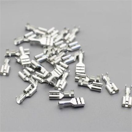 4.8插簧 187插拔式接线端子 对接0.5mm插片A型脚 0.3厚 5000只/包