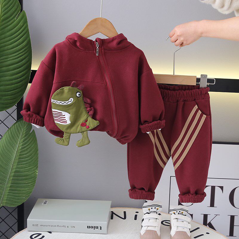 男童春装套装2024新款儿童春秋季帅气卫衣两件套1-3岁5中小童宝宝