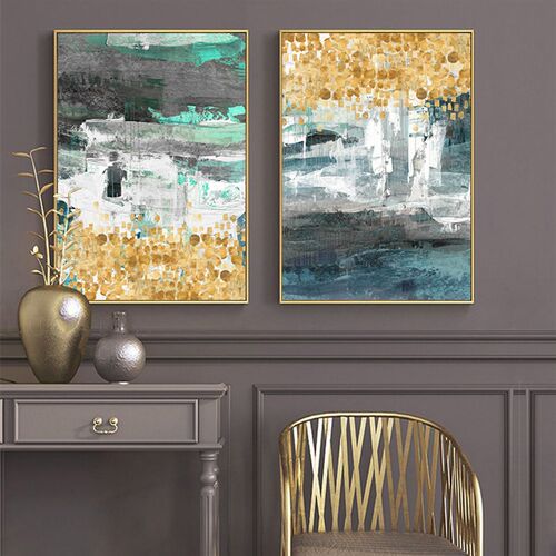 2376客厅装饰画现代简约卧室客厅过道两联风景玄关沙发背景墙挂画