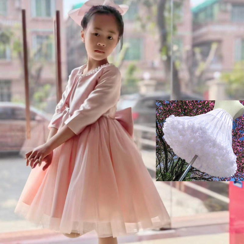 高端粉色公主裙女童礼服套装儿童演出服生日连衣裙花童婚纱小女孩