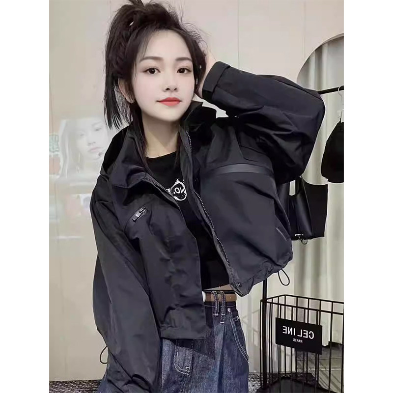百搭休闲棒球服外套女短款上衣春秋季运动冲锋衣韩版宽松工装夹克