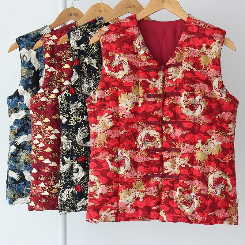 民族风手工纯棉花秋冬季节男士马甲保暖加厚修身成人背心马夹坎肩,男装,常规马甲,淘宝优惠券,粉丝福利购,淘宝优惠卷