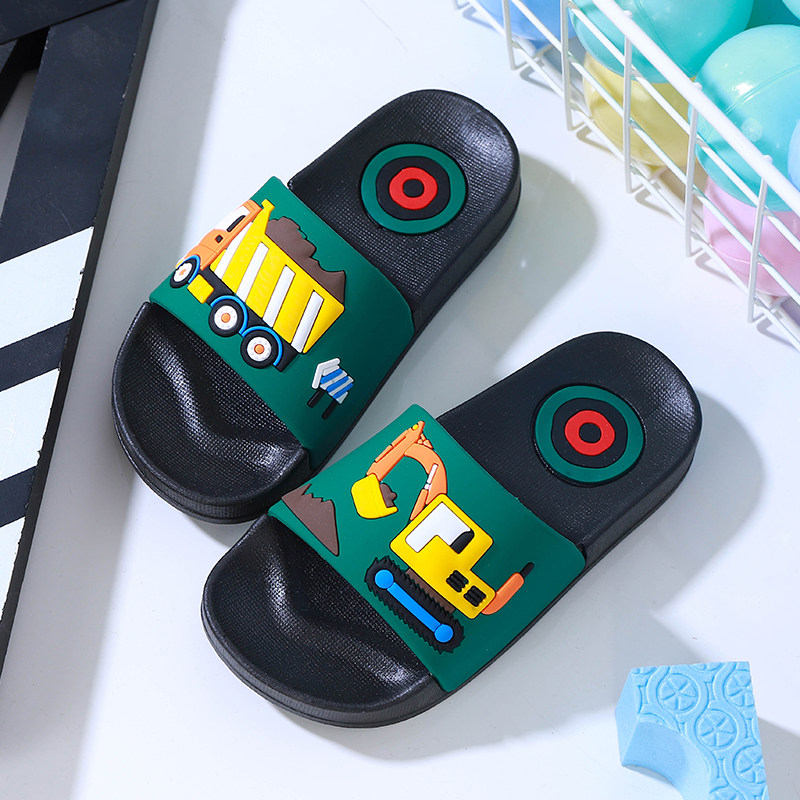 卡通车儿童拖鞋男童夏室内挖土机小孩宝宝浴室防滑家用男孩凉拖,童鞋/婴儿鞋/亲子鞋,儿童凉拖鞋,淘宝优惠券,粉丝福利购,淘宝优惠卷