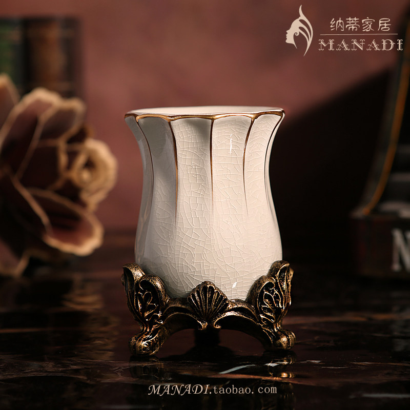 陶瓷欧式简约洗漱杯家居水杯浴室情侣刷牙杯卫浴牙缸创意漱口杯