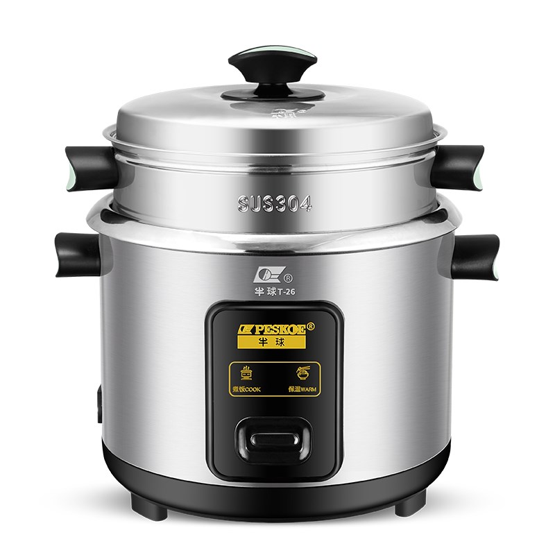 304不锈钢老式电饭锅家用小型蒸笼1-2-3-4-6人6L多Z功能电饭煲