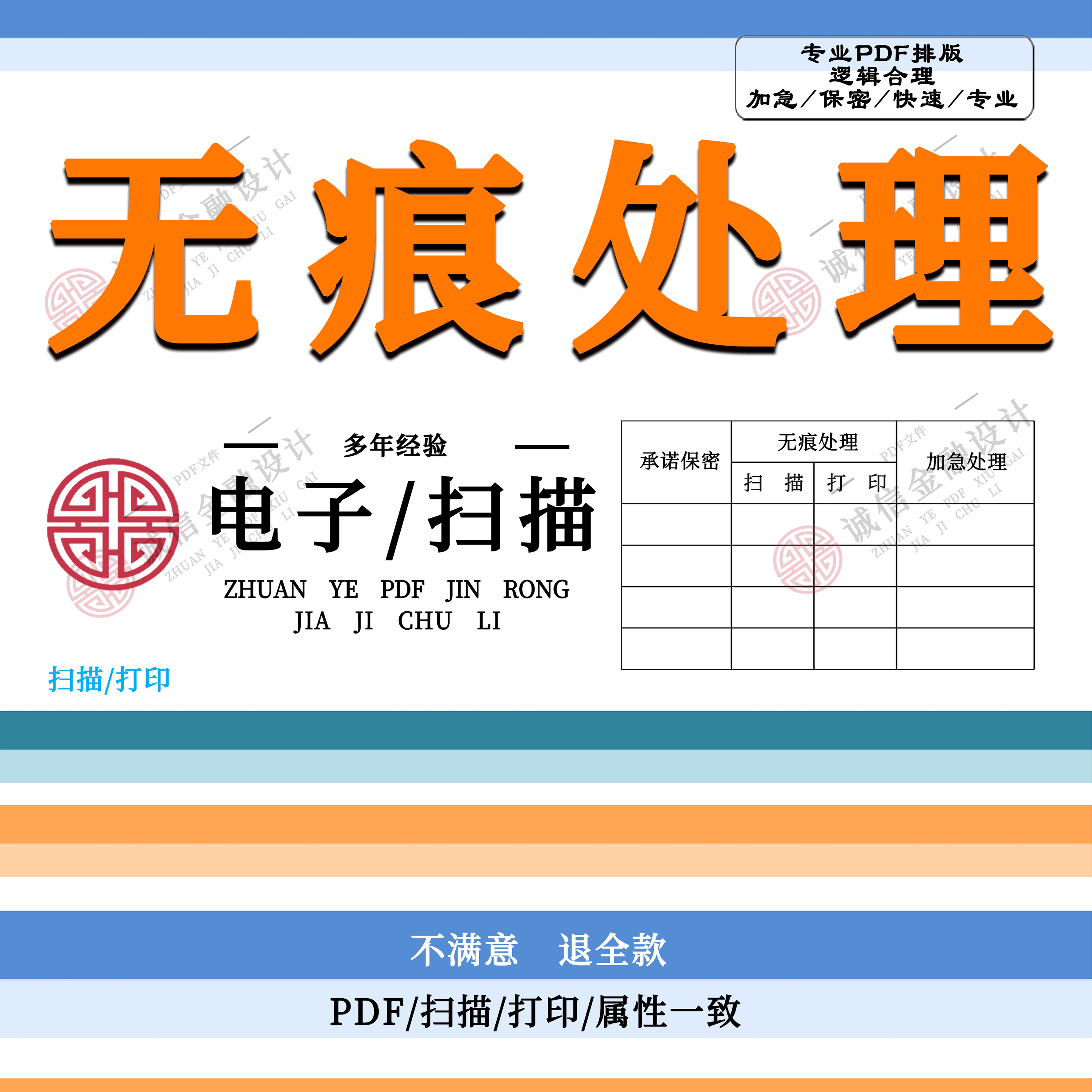 在线p图PDF图片处理保证无痕修改ps修图改字海报信纸平面设计pdf