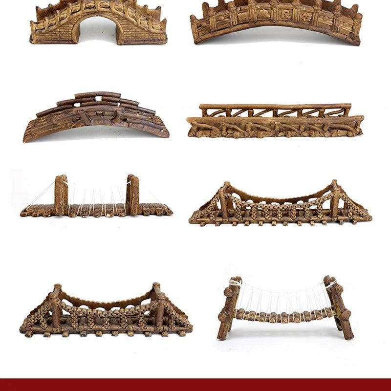 鱼缸造景装饰用品陶瓷桥摆件水族箱躲避假山石桥园林盆景小桥流水,家居饰品,流水摆件,淘宝优惠券,粉丝福利购,淘宝优惠卷