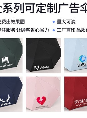 黄色雨伞定制logo商务广告礼品伞可印图案加大加厚加固直杆长柄伞