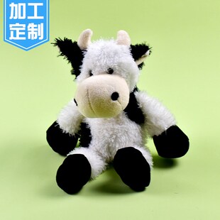 企业吉祥物定制 草原奶牛形象公仔毛绒玩具来图logo定制打样加工