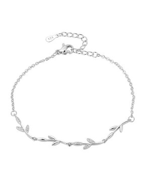 叶子手链女小众设计感2024年新网红潮个性简约小清新闺蜜手环学生