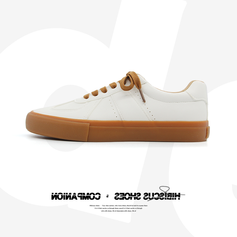 木槿复古拼色经典板鞋男女简约休闲情侣德训鞋低帮小众鞋子潮