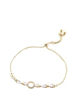 日韩轻奢微镶锆石简约圆圈手链女小众设计高级感抽拉式手串手饰品