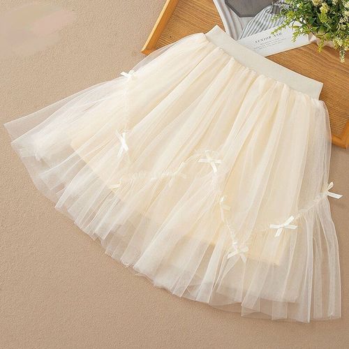 2025新款女童网纱蓬蓬s裙纯色女宝宝裙子儿童半身裙短裙表演舞蹈