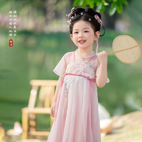 汉服女童2025夏季新款小女孩中国风仙气薄款连衣裙儿童古风襦裙