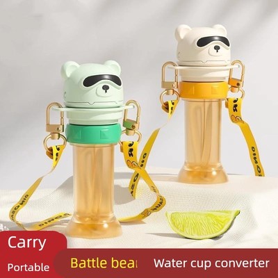 儿童宝宝便携喝水神器防呛水瓶盖矿泉水吸管盖水瓶转换嘴头帽通用