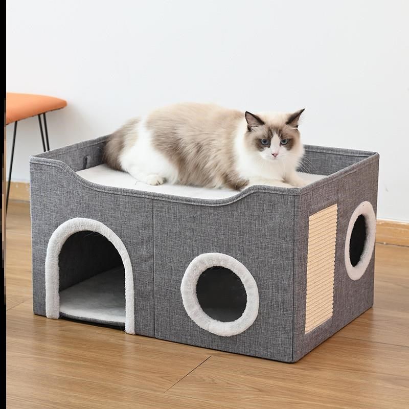 猫窝冬季保暖可拆洗全封闭一体大号可折叠四季通用宠物猫窝带抓板,宠物/宠物食品及用品,猫笼子/猫别墅,淘宝优惠券,粉丝福利购,淘宝优惠卷