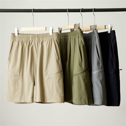 轻薄速干 男士梭织短p裤 运动休闲五分裤 纯色百搭中裤 夏款男装