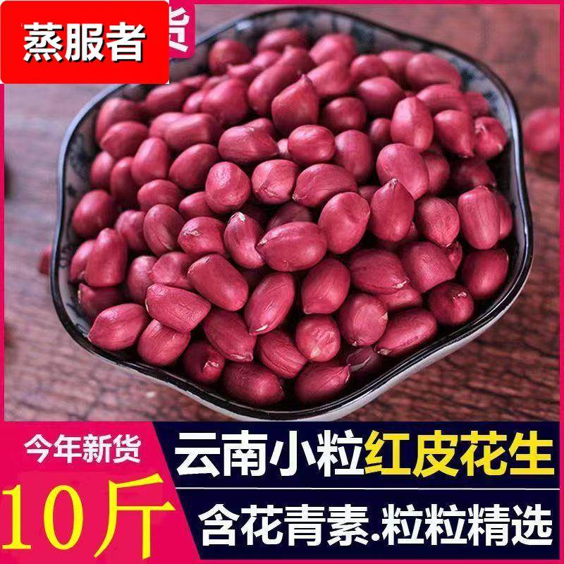 厂家直销新货东北红衣生花生米云南花生新鲜红皮花生小粒不带壳