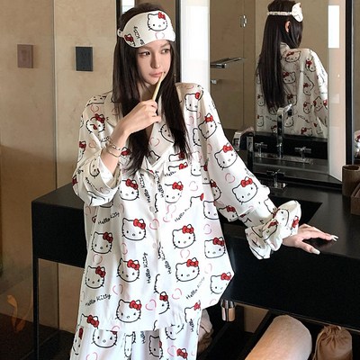 春夏A类纯棉带胸垫慵懒宽松月子服产后孕妇哺P乳睡衣薄款产妇套装