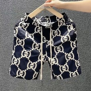 N外穿大裤 夏季 殴货潮流时尚 网红印花休闲五分裤 衩速干沙滩 男短裤