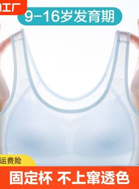 少女内衣阶段初高中学生纯棉运动防震背心青春期S女孩发育文胸固
