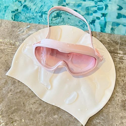 泳镜女游泳眼镜泳帽套装高清防雾防水H大框成人一体镜面硅胶高颜