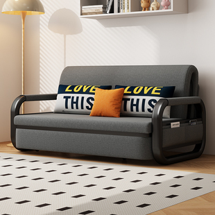 棉麻沙发床可折叠一体两用可拆洗小户型客厅书房简约单双人伸缩床