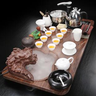 家用全自动茶台现代办公室会客一体茶盘简约 流水雾化功夫茶具套装