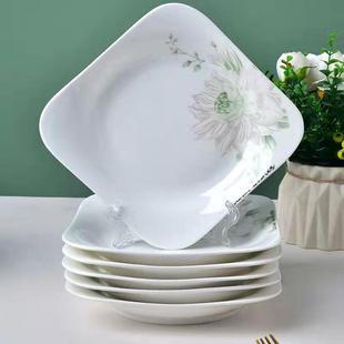 家用陶瓷碗碟套装 碗盘组合碗 欧式 陶瓷盘餐具组合轻奢饭碗清雅套装