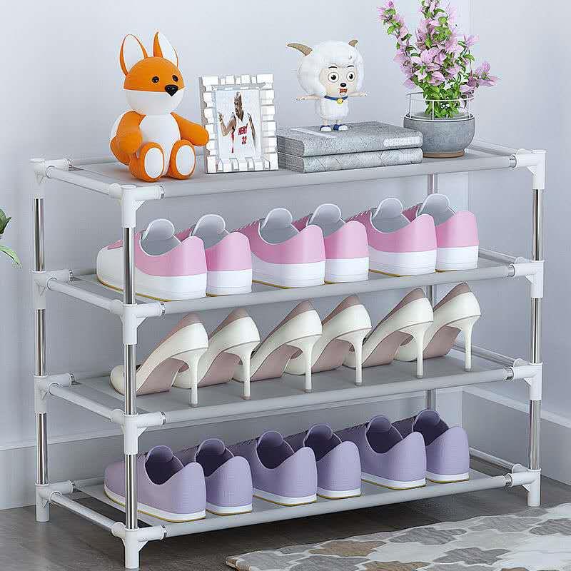 简易鞋架家用多层宿舍门口收纳小号鞋架DIY拼装鞋架经济塑料配件