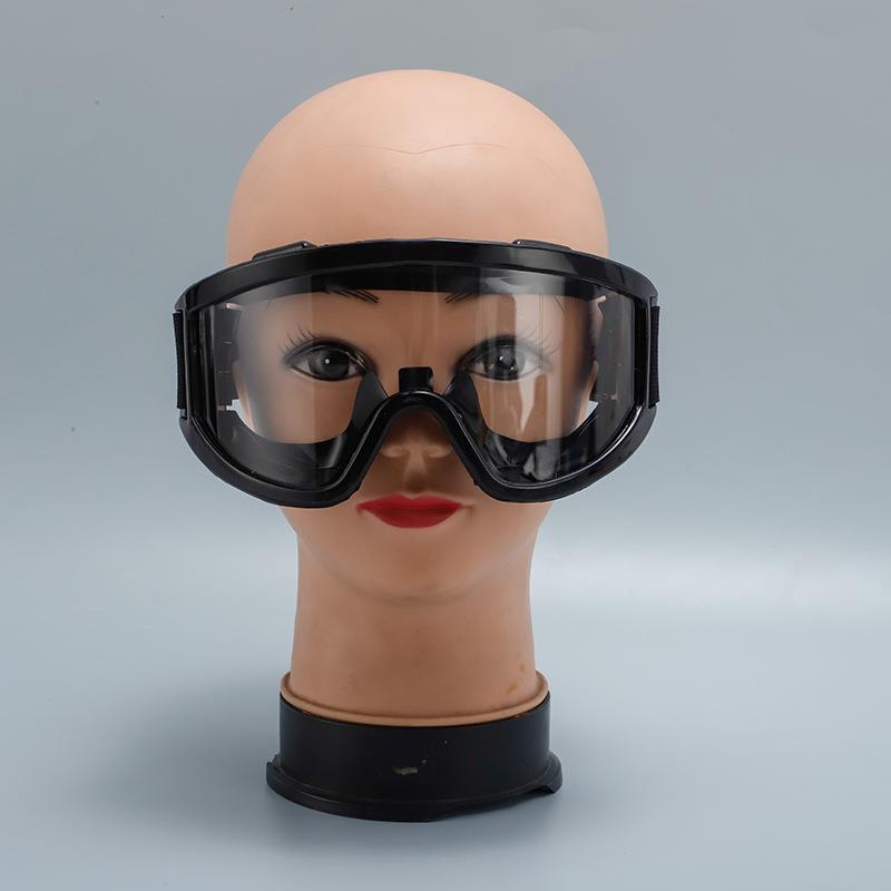 大黑框防雾透明镜片防护镜防冲击头带式海棉风镜劳保护目眼镜