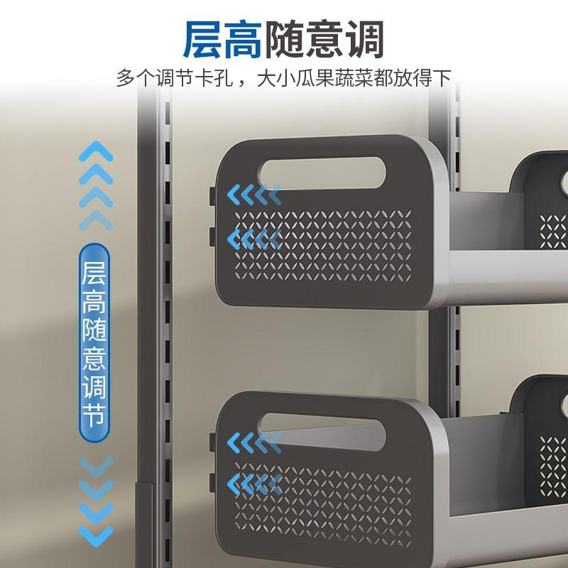 蔬菜置物架厨房小推车家用落地多层锅具收纳架多功能锅架菜置物架