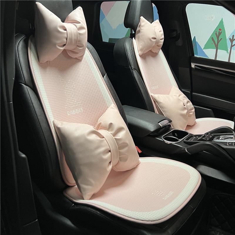 夏季卡通汽车坐垫可爱蜂窝夏凉透气防滑车用座垫创意车载座椅垫