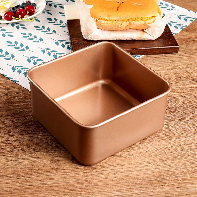 OF9D古早味蛋糕模具烤盘加高深不粘6/8/9寸正方形家用水浴烤箱烘