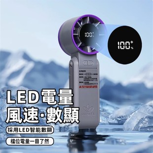 華德通数显折叠100档F3充电18650G电池小风扇便携手持桌面掛腰掛