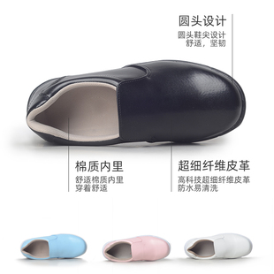 白色黑色厨师鞋 易擦洗 男防滑厨房女厨工鞋 防水防油耐磨工Y作鞋