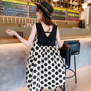 女童波点连衣裙夏季薄款2022新款大童洋气公主裙夏装儿童网红裙子