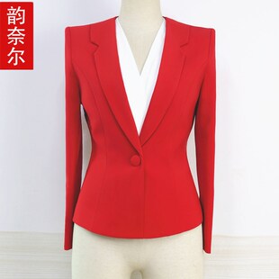 定做播音主持艺考西装主持人正装女气质职业装上镜服装礼服套装